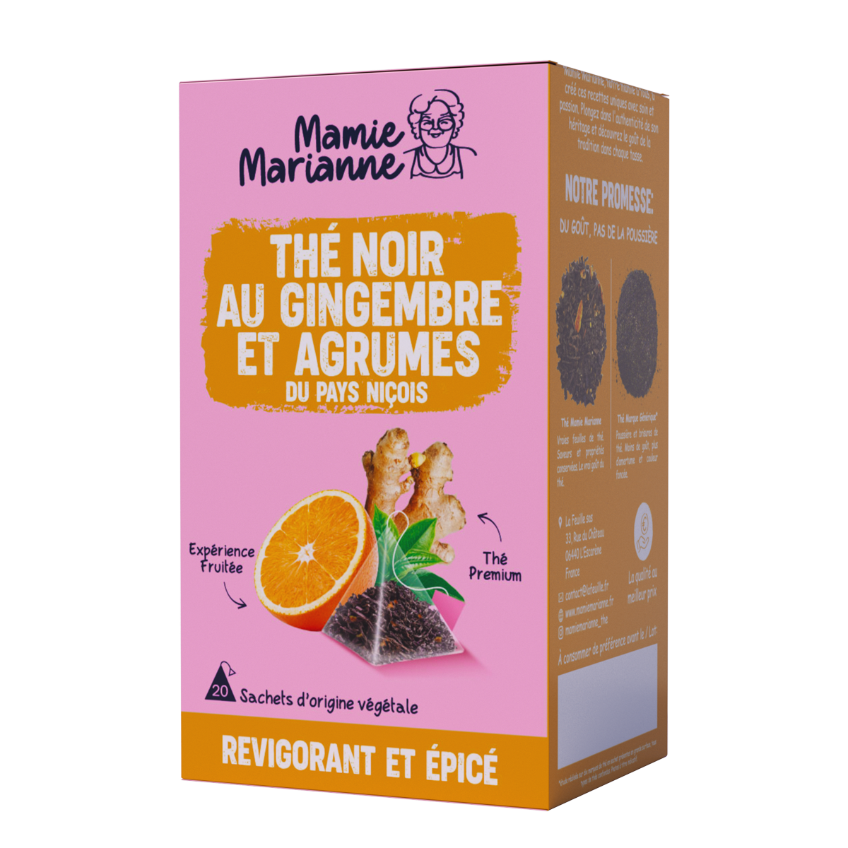 Thé Noir Gingembre et Agrumes du Pays Niçois.
